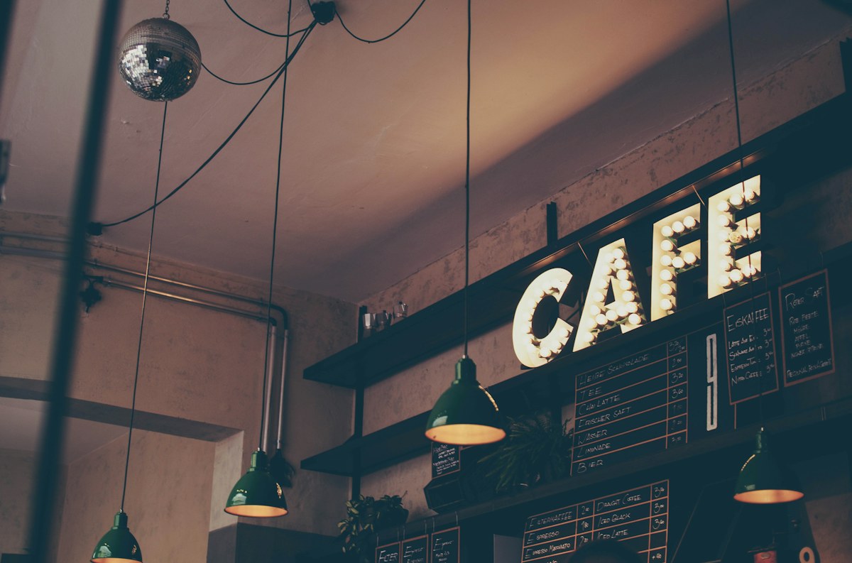 Welcoming cafe interior — illustrative stock photo