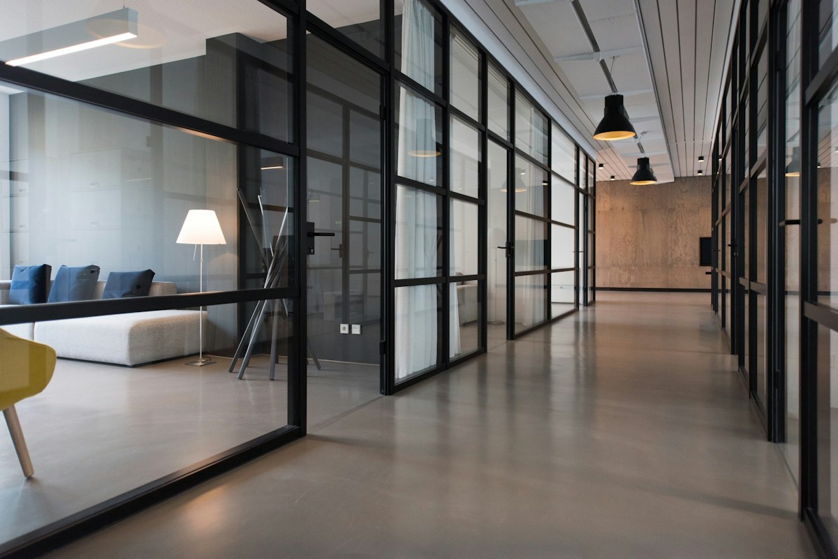 Bright collaborative workspace — illustrative stock photo